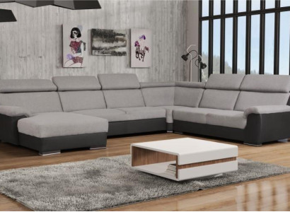 Corner sofa U-shape Upholstery Sofas Relax Couch Textile Seat Furniture Living landscape Luxury